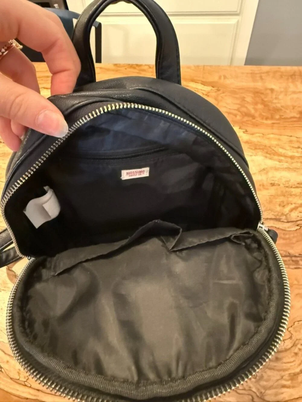 Mossimo Supply Co. Mini Backpack | Black | Faux Leather